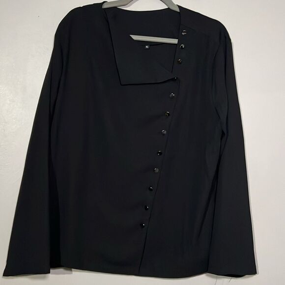 Chiffon Blouse Long Sleeve Women Blouses XL - Picture 3 of 8